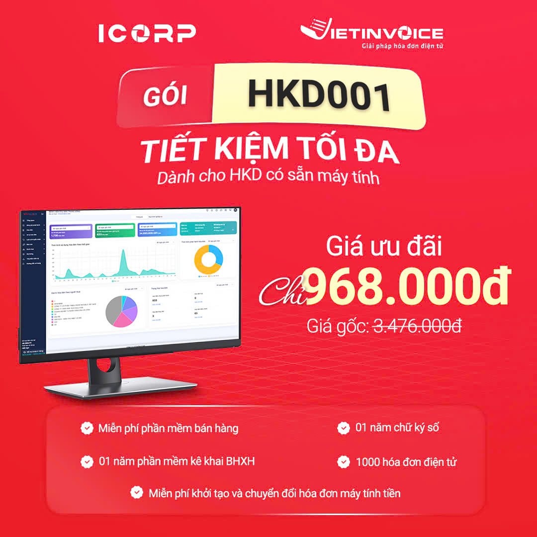 Hóa đơn điện tử - gói HKD001