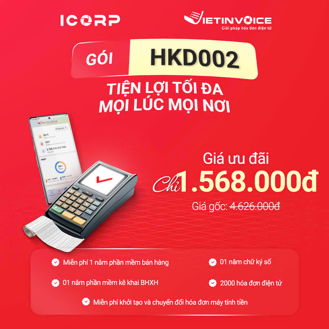Hóa đơn điện tử - gói HKD002